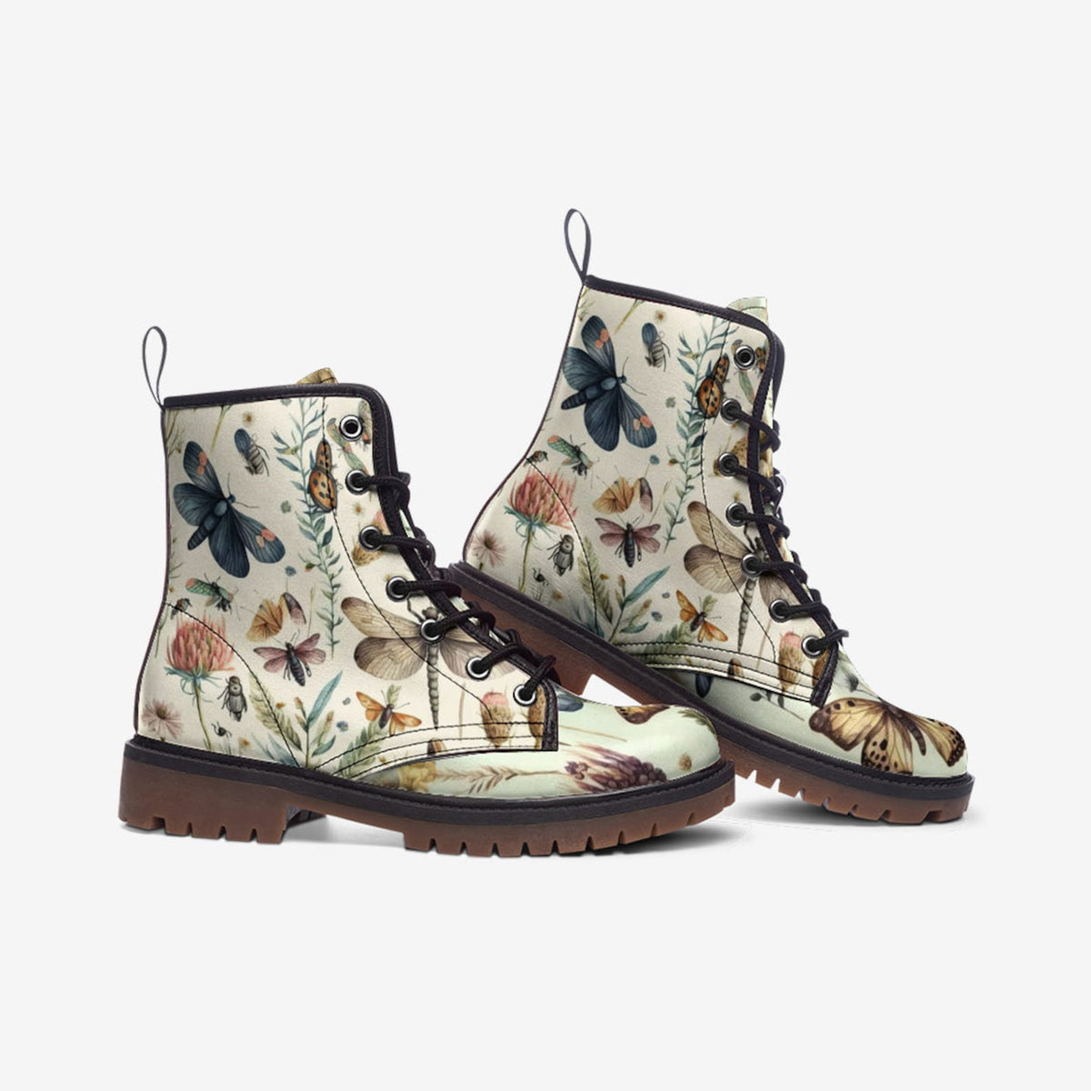 Hippie Art Zone - Woodland Wildflowers Butterflies Boots.