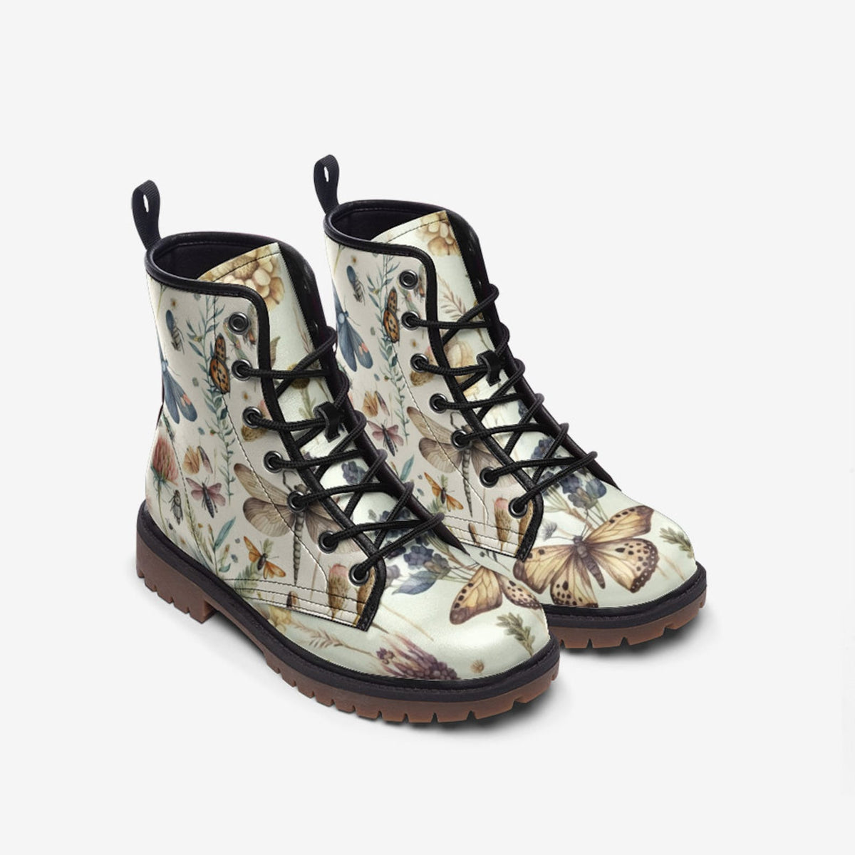 Hippie Art Zone - Woodland Wildflowers Butterflies Boots.