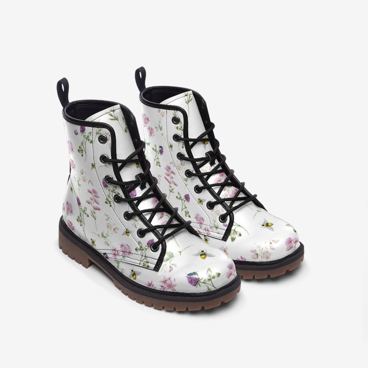 Hippie Art Zone - Botanical Floral Vegan Boots.