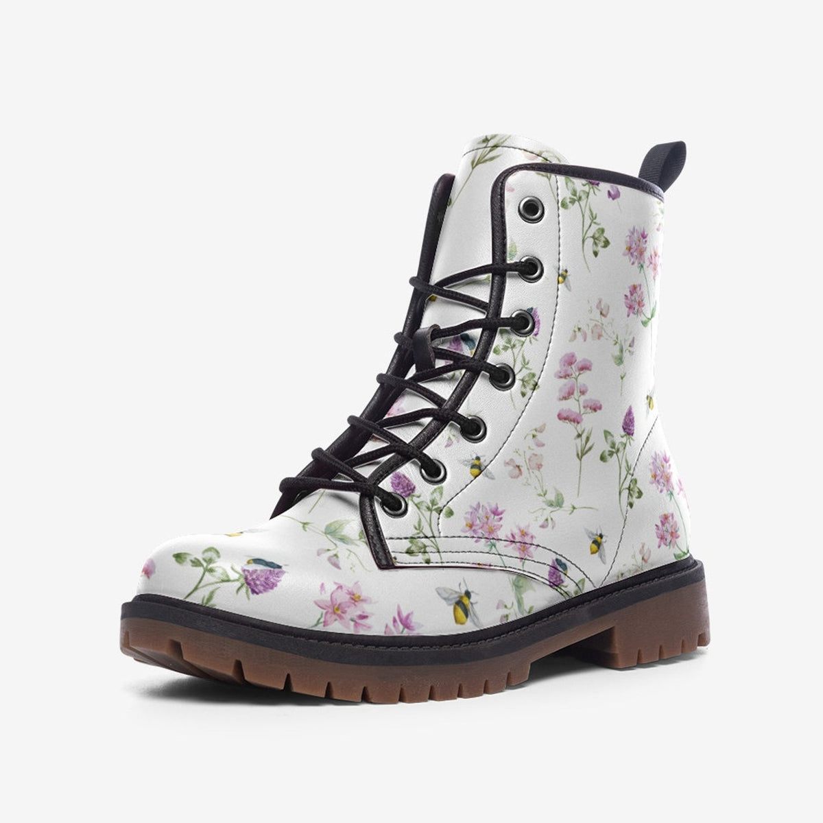 Hippie Art Zone - Botanical Floral Vegan Boots.