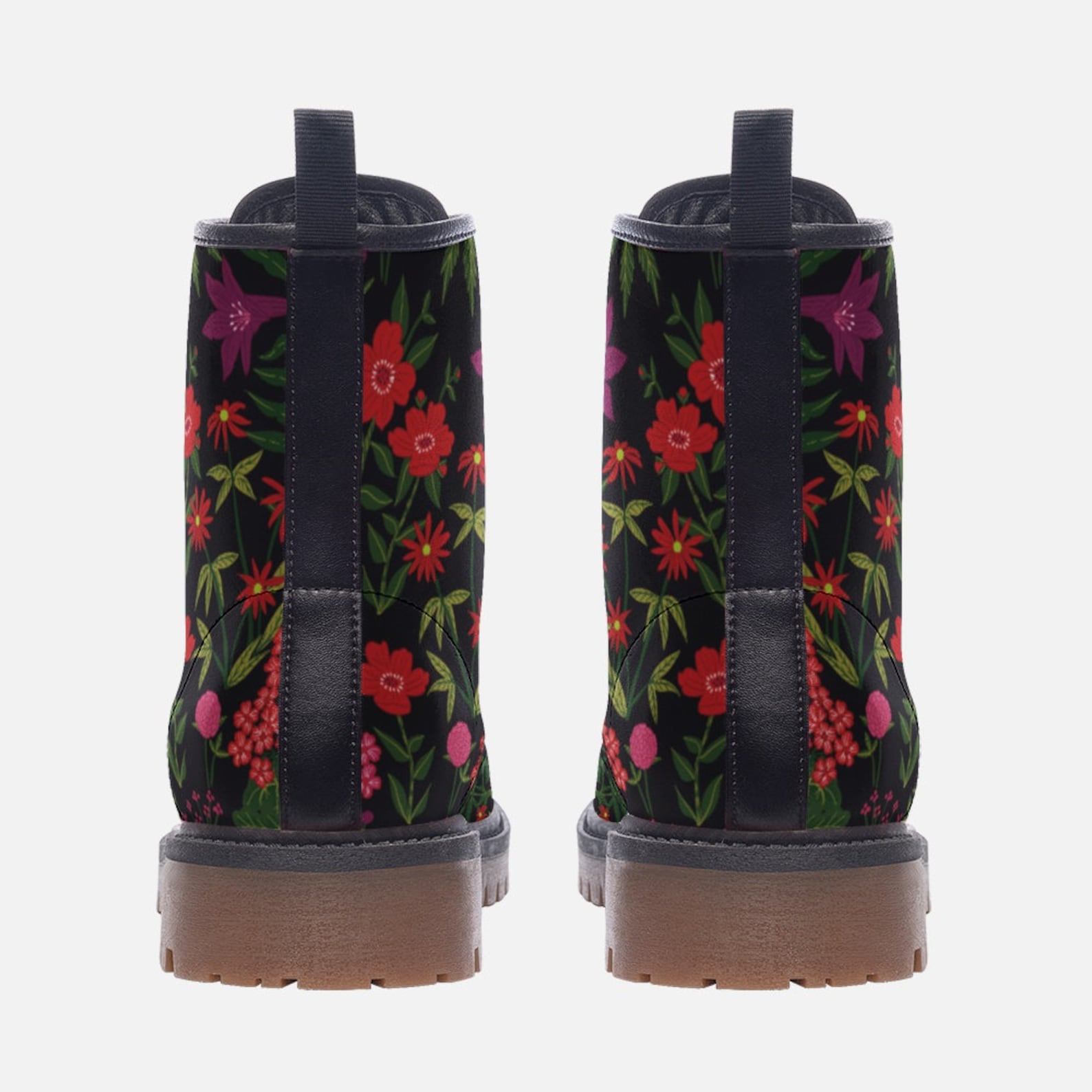 Hippie Art Zone - Wildflower Combat Boots.
