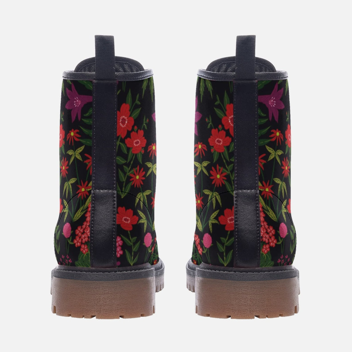 Hippie Art Zone - Wildflower Combat Boots.