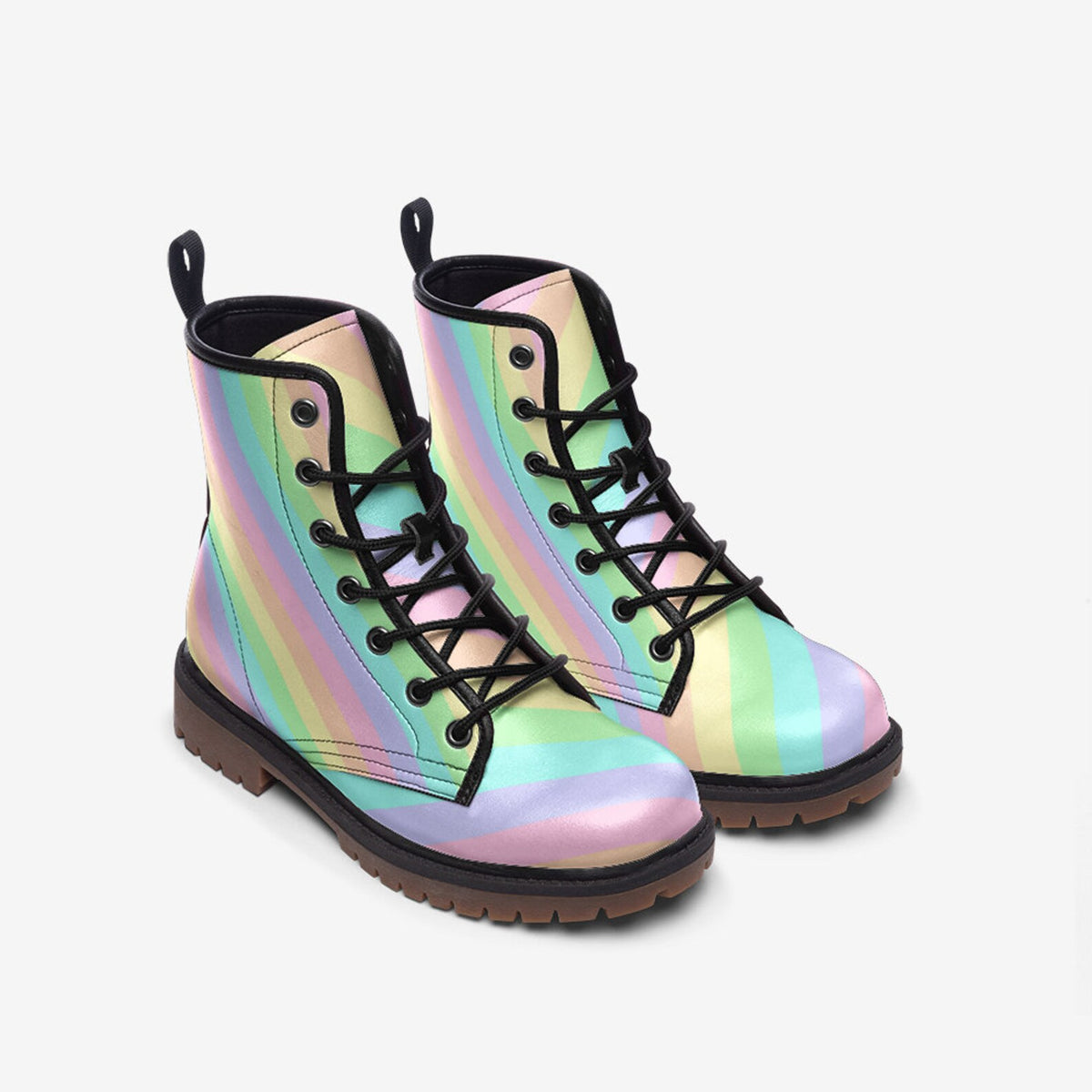 Hippie Art Zone - Pastel Striped Boots.