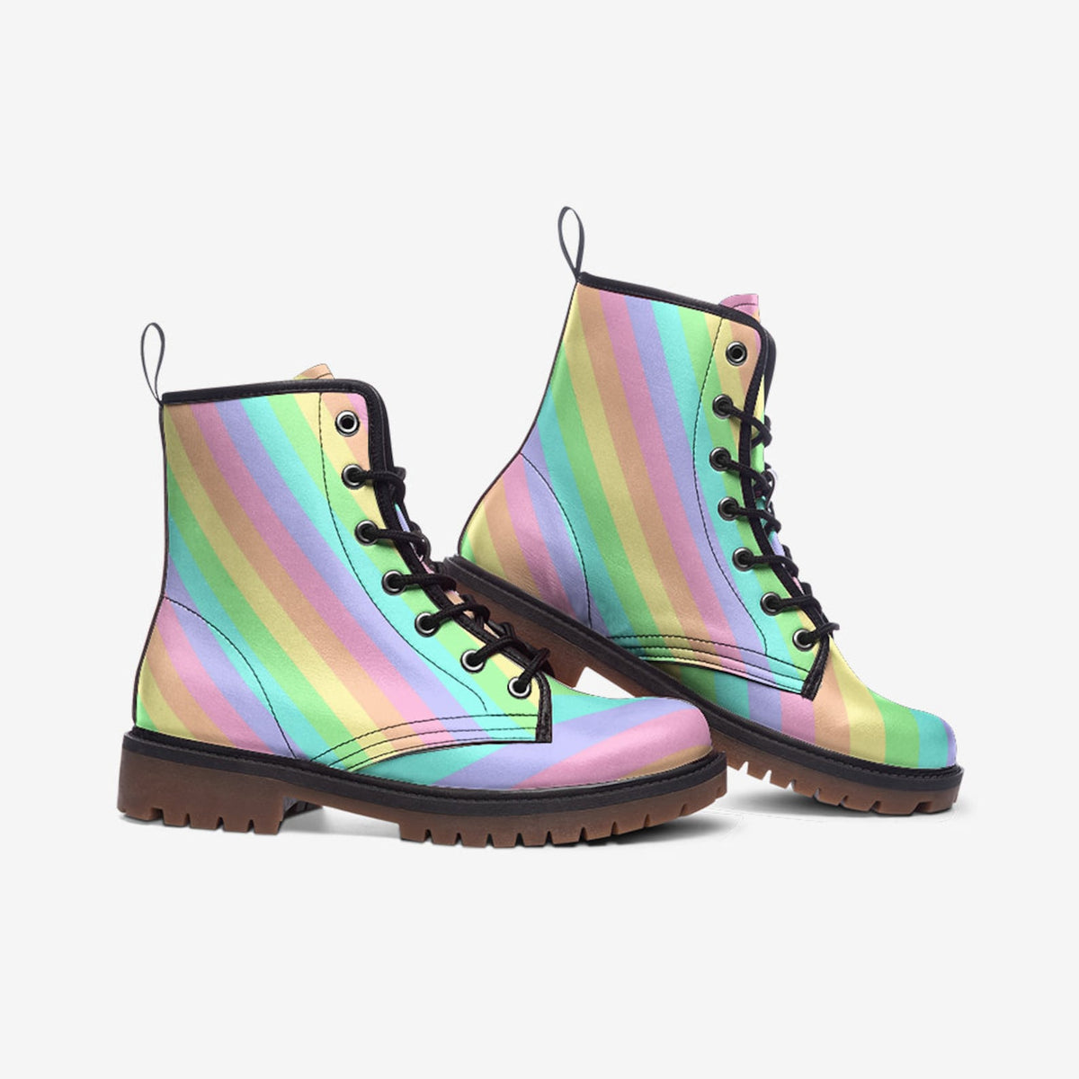 Hippie Art Zone - Pastel Striped Boots.