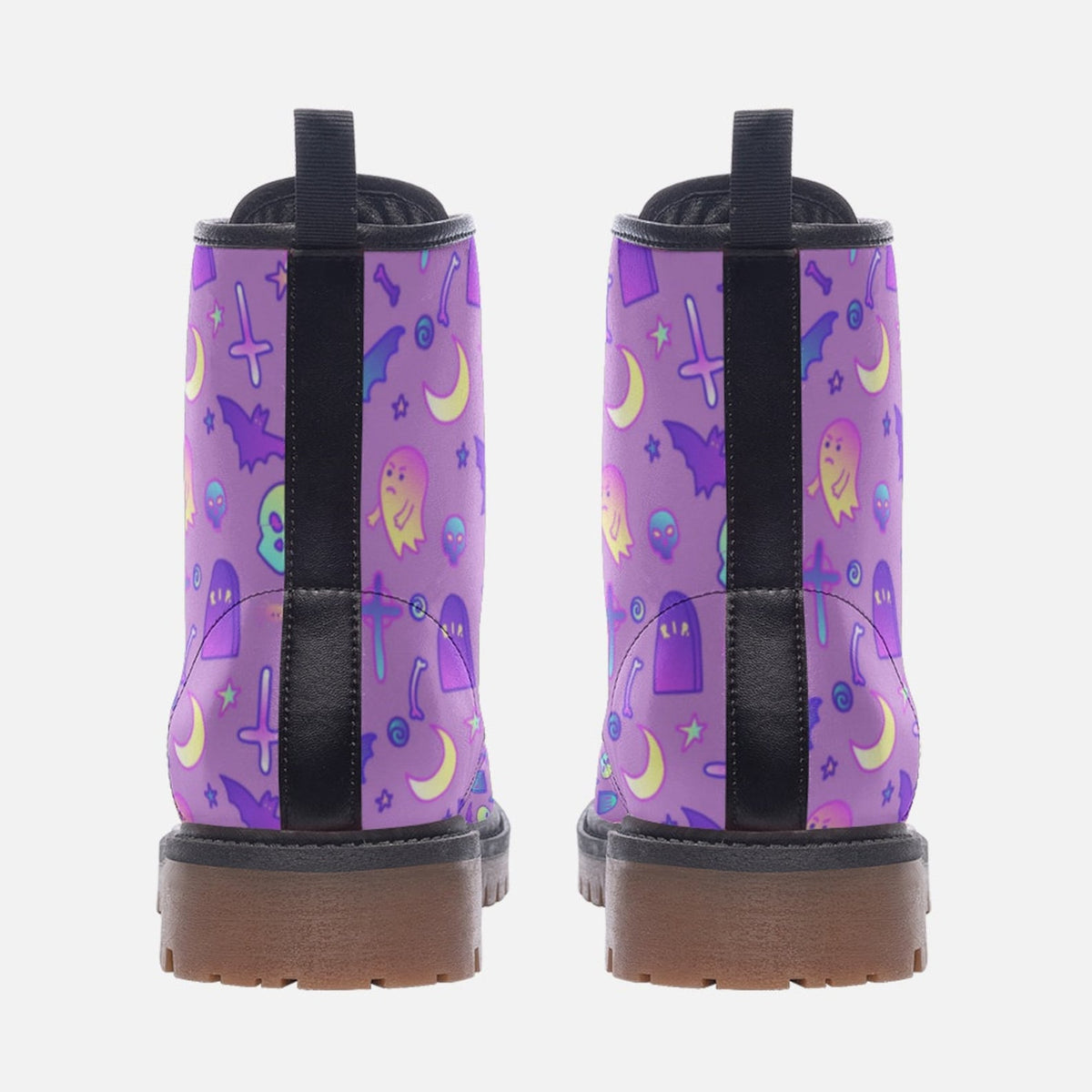 Hippie Art Zone - Violet Kawaii Witch Pastel Witchcore Boots.