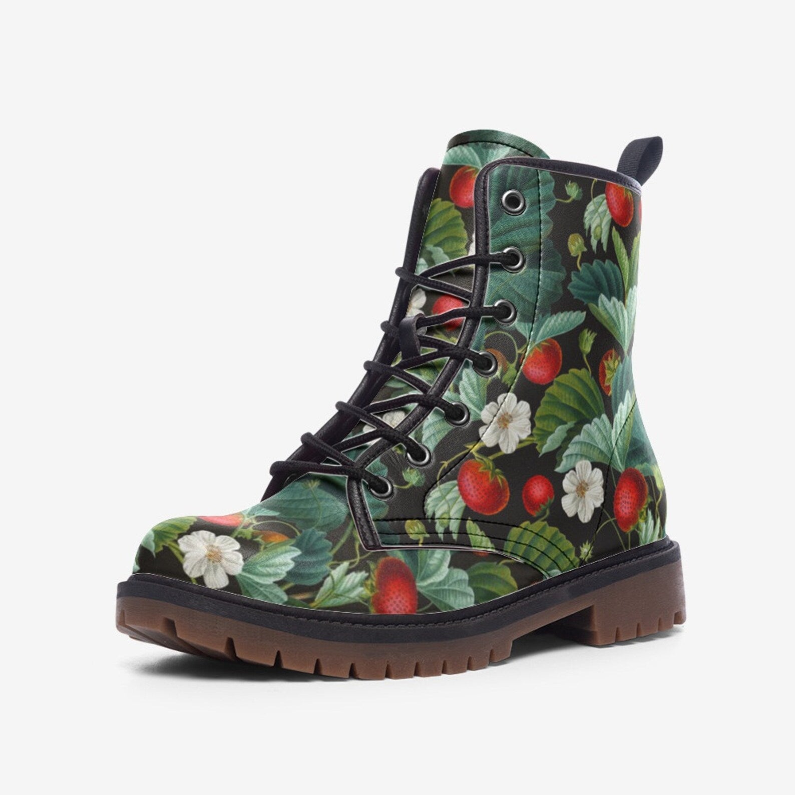 Hippie Art Zone - Cottagecore Strawberries Boots.