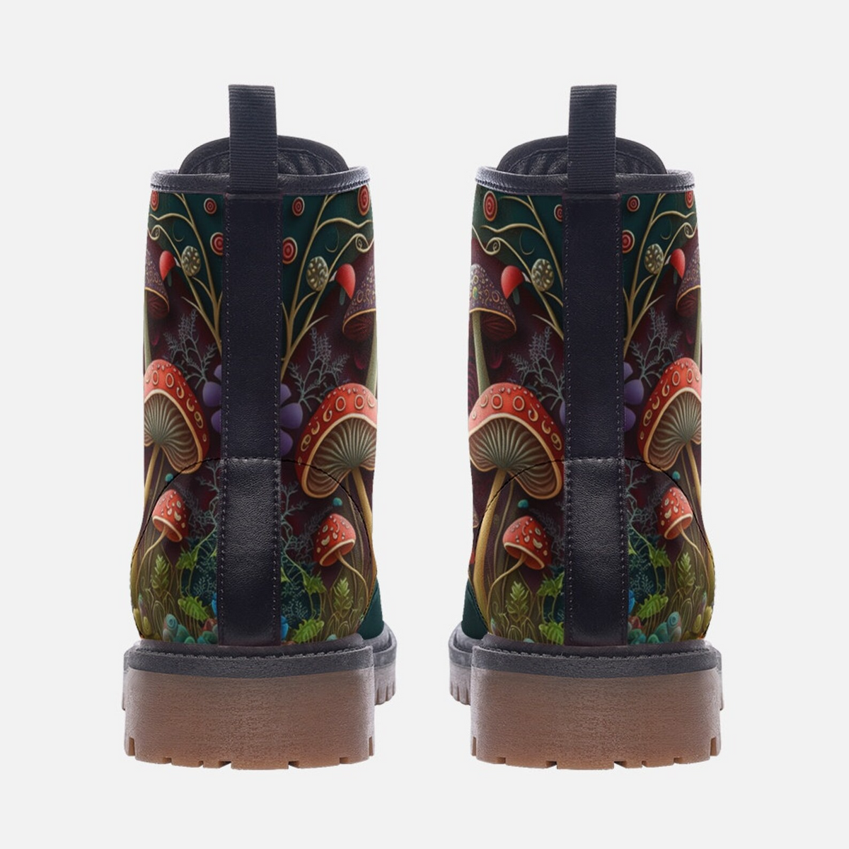 Hippie Art Zone - Vegan Leather Combat Boots.