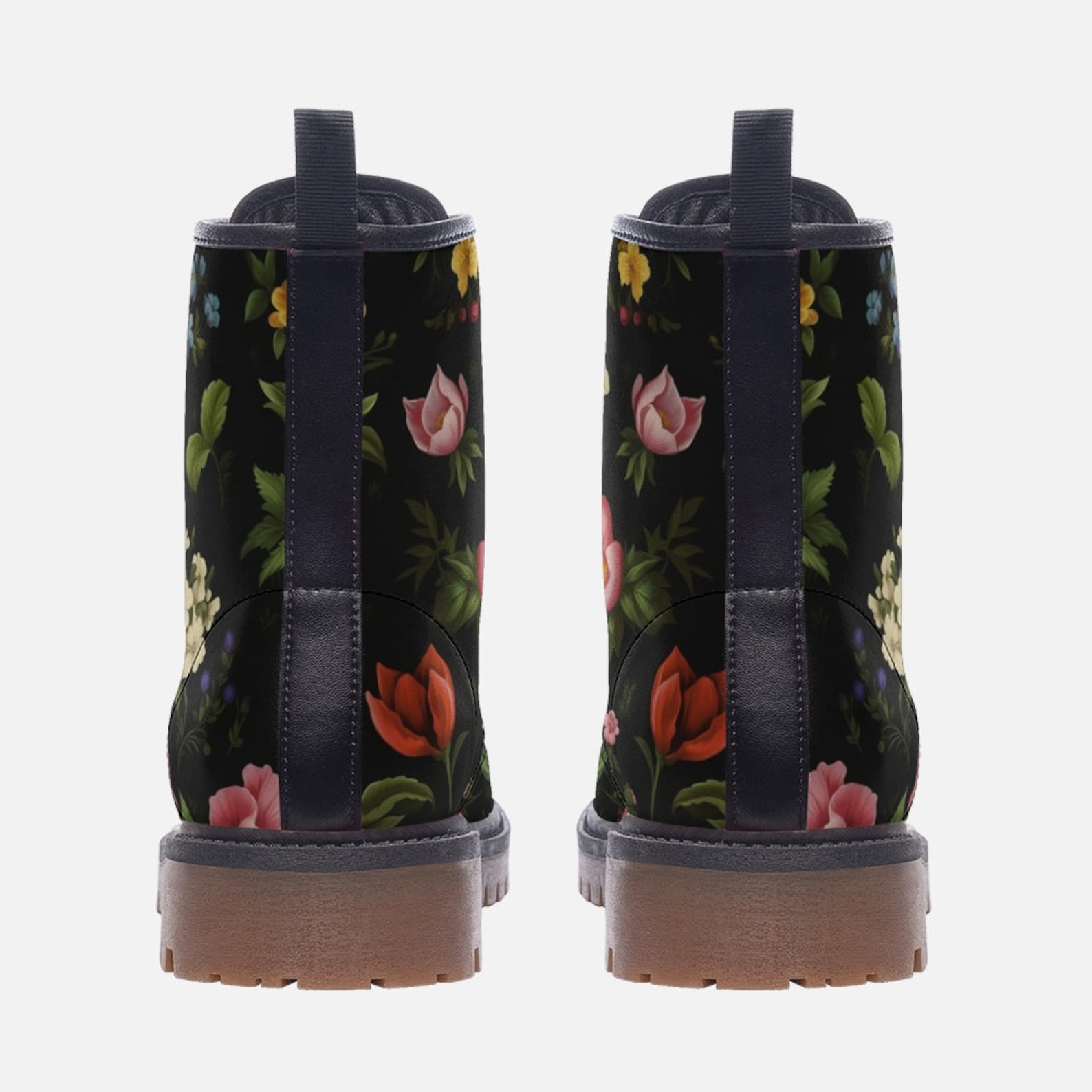 Hippie Art Zone - Vintage Floral Vegan Boots.