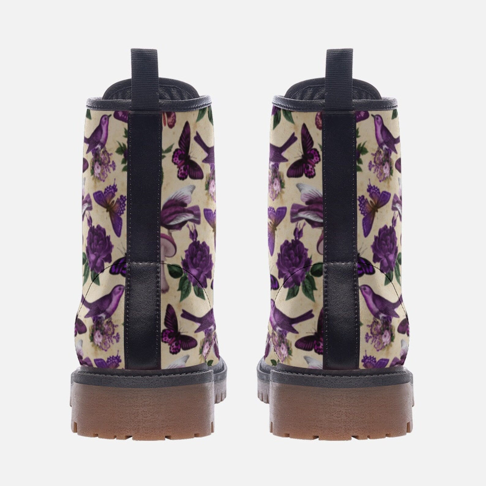 Hippie Art Zone - Purple Butterflies Fairy Grunge Boots.