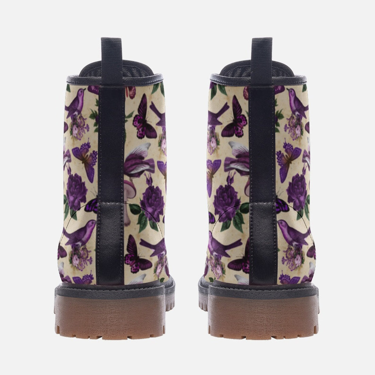 Hippie Art Zone - Purple Butterflies Fairy Grunge Boots.