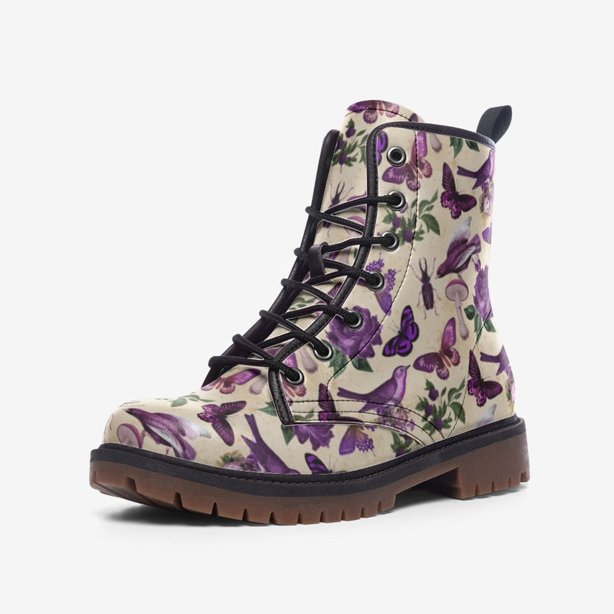 Hippie Art Zone - Purple Butterflies Fairy Grunge Boots.