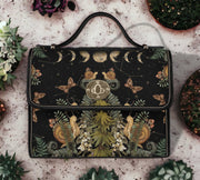 Green Crossboay Moon Witchy Satchel Handbag For Boho Hippie