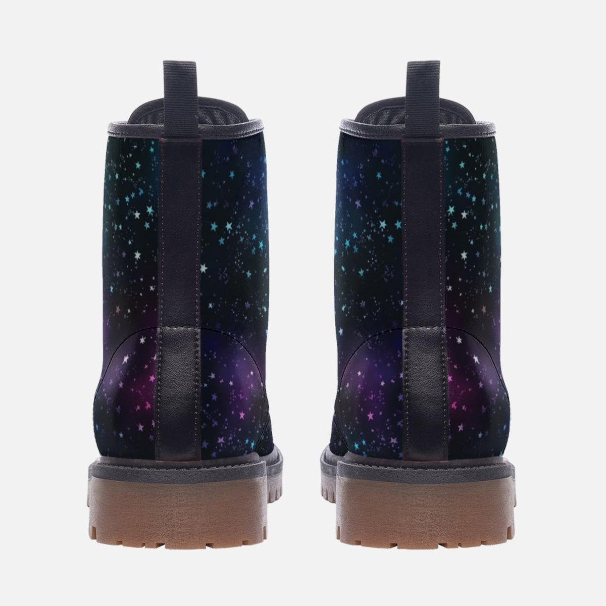 Hippie Art Zone - Twilight Galaxy Vegan Combat Boots.