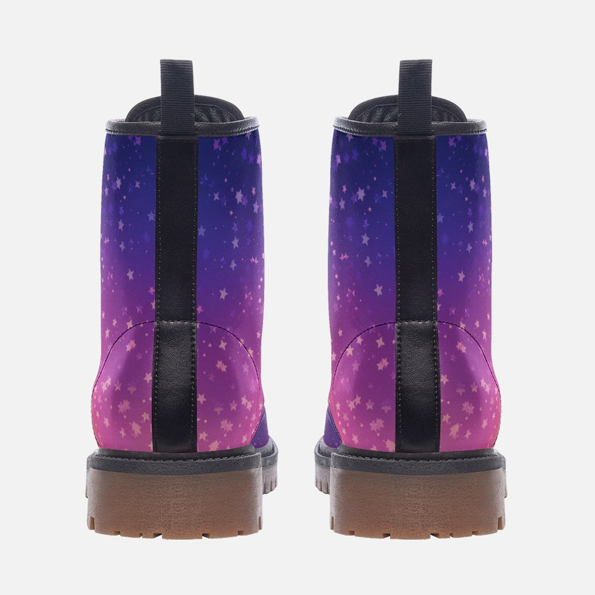 Hippie Art Zone - Pastel Galaxy Vegan Combat Boots.