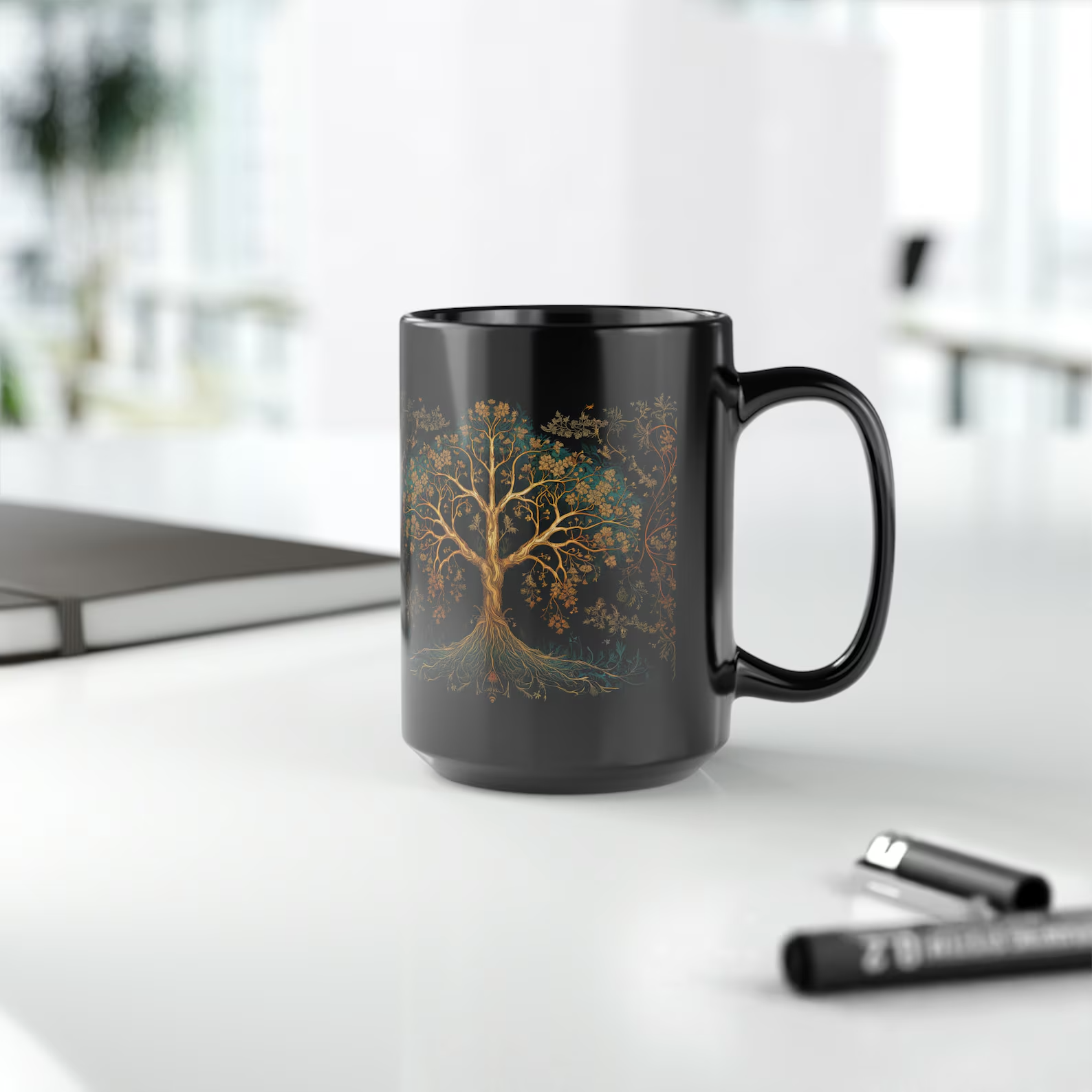 hippiartzone Mug - Alchemical Style Tree of Life Coffee Mug.