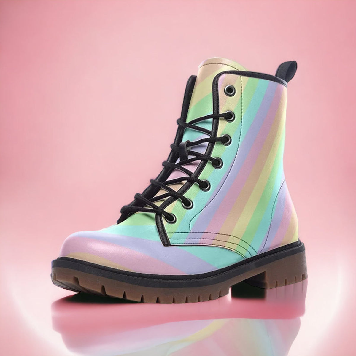 Hippie Art Zone - Pastel Striped Boots.