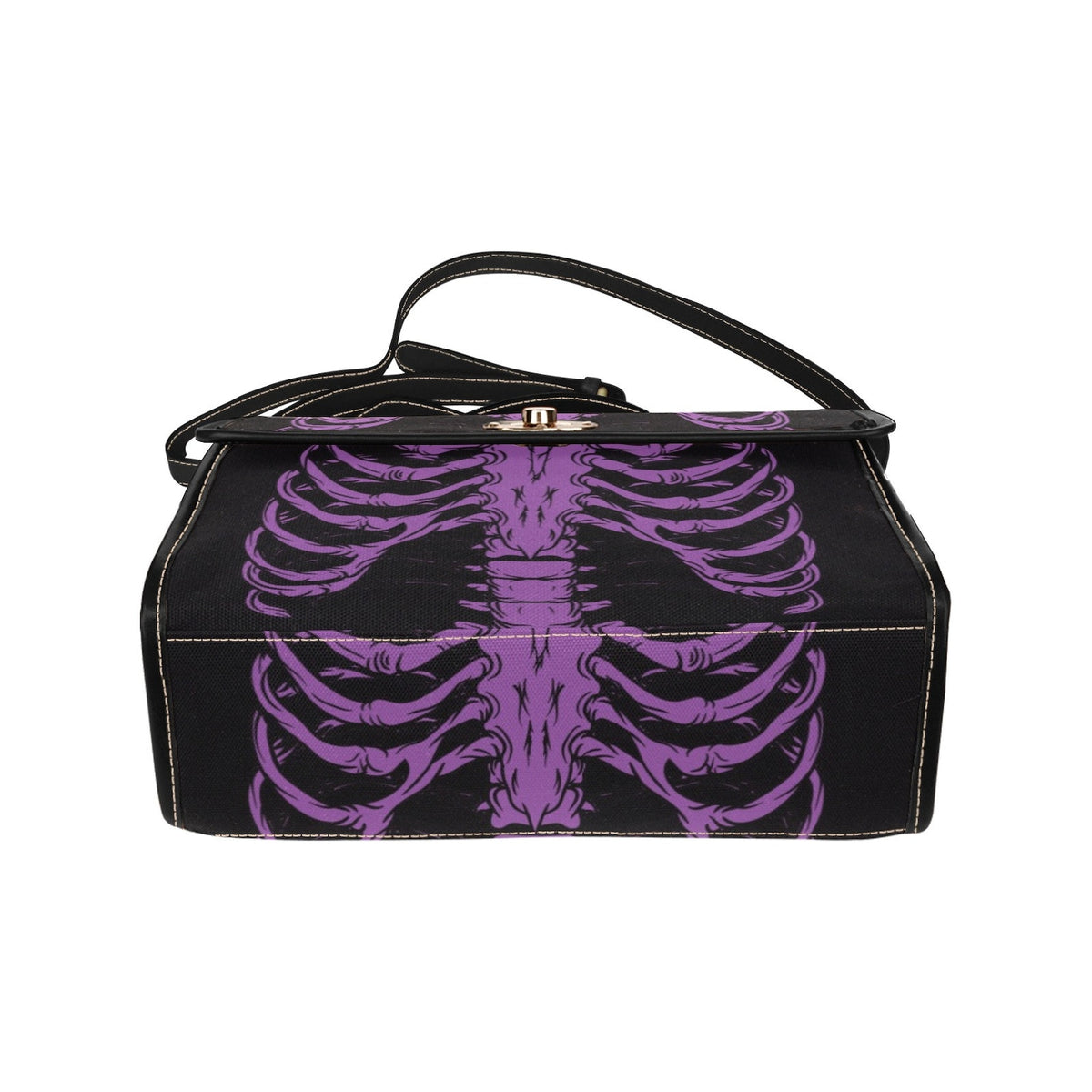 Kawaii Goth Halloween Canvas Satchel Handbag For Boho Hippie