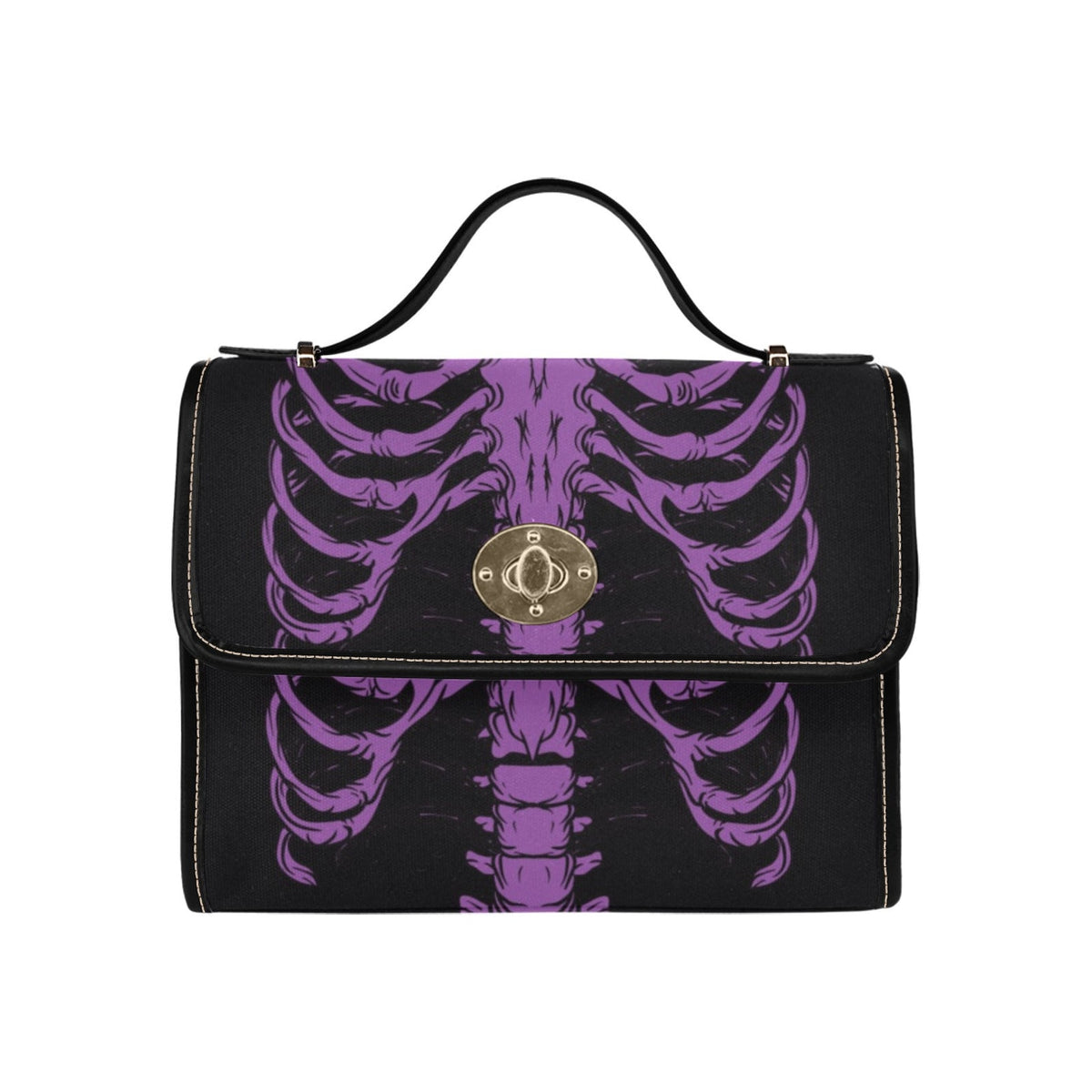 Kawaii Goth Halloween Canvas Satchel Handbag For Boho Hippie