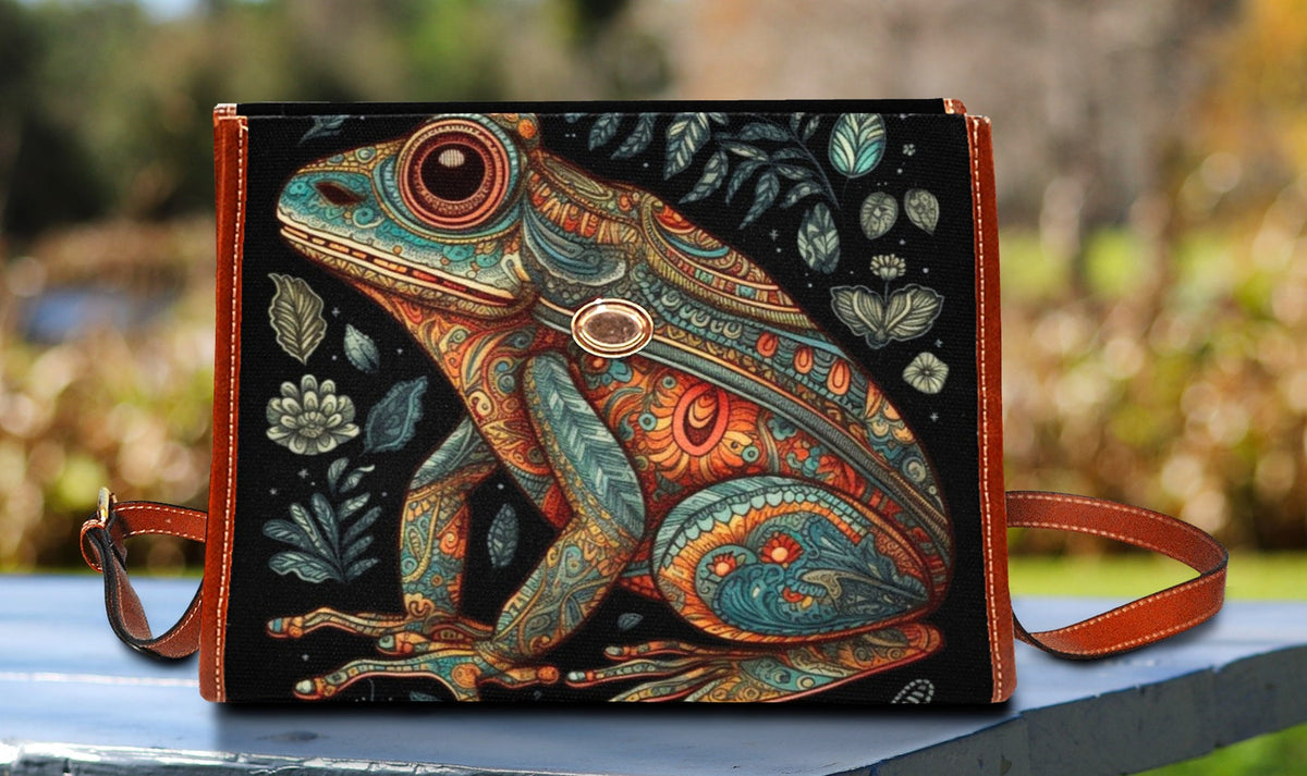 Lovers Toad Handbag Witchy Frog Satchel Handbag Boho Hippies Gift