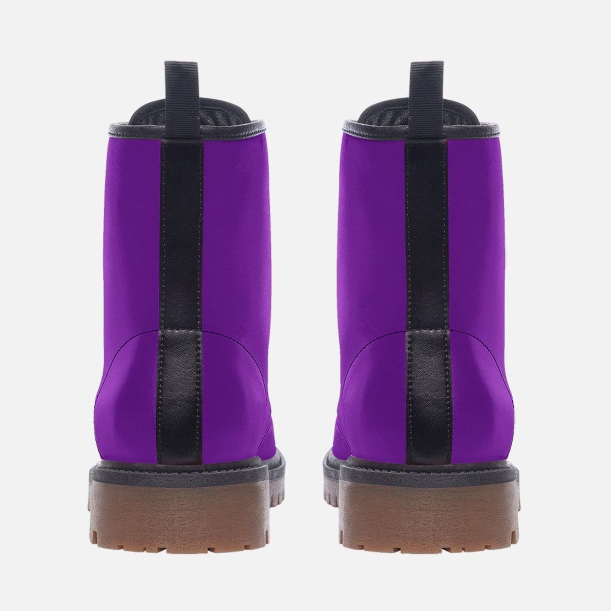 Hippie Art Zone - Bright Purple Vegan Combat Boots.