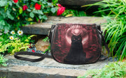 hippieartzone Bag - Whimsigoth Cat Moon Crossed Body Purse.
