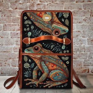 Lovers Toad Handbag Witchy Frog Satchel Handbag Boho Hippies Gift