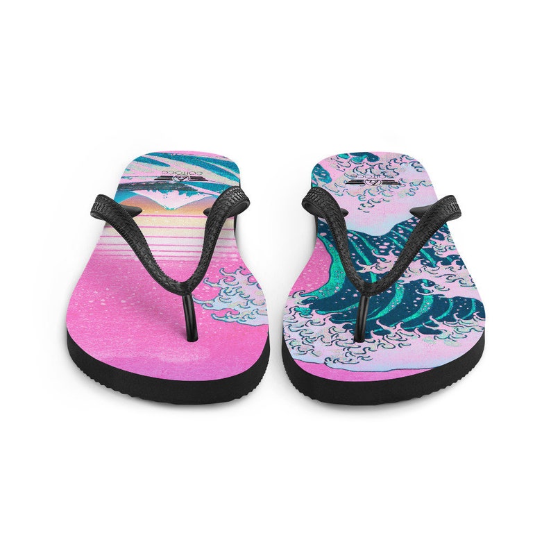 hippieartzone - Vaporwave Flip Flops.