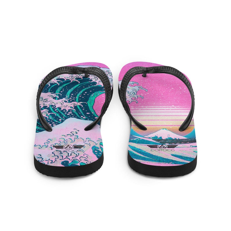 hippieartzone - Vaporwave Flip Flops.
