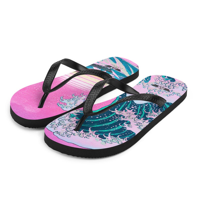 hippieartzone - Vaporwave Flip Flops.