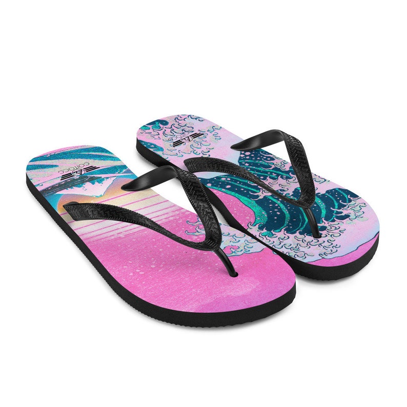 hippieartzone - Vaporwave Flip Flops.