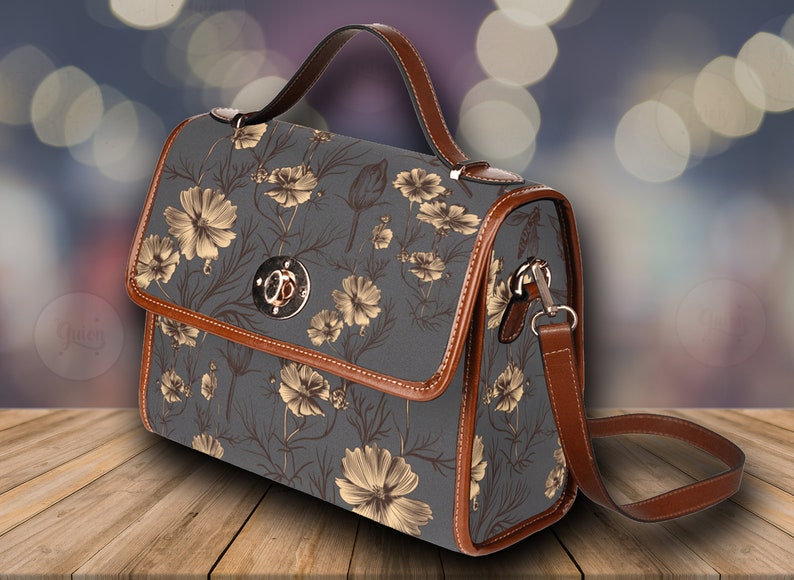 Boho Witch Floral Satchel Handbag Mystical Hippie Style