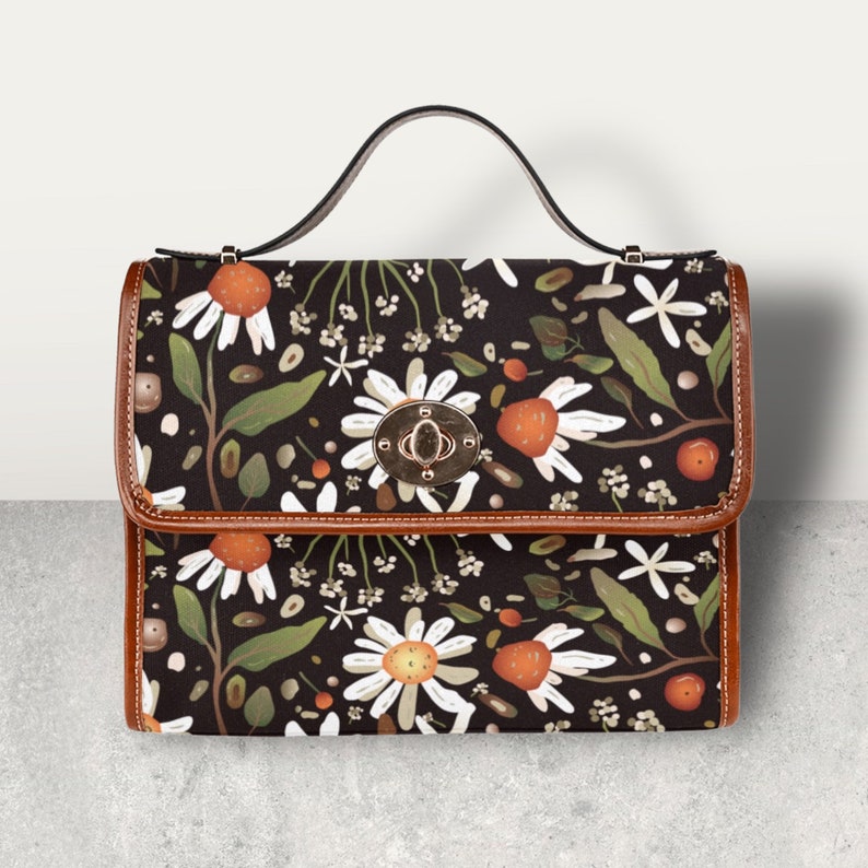 Cottagecore Daisy Boho Witchy Satchel Handbag For Boho Hippies