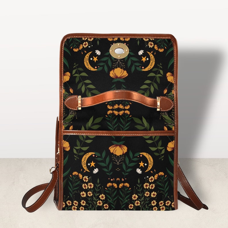Cottagecore Witch Floral Witchy Satchel Handbag For Boho Hippies