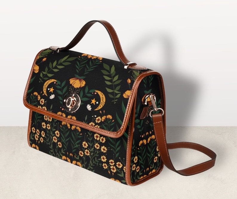 Cottagecore Witch Floral Satchel Handbag Boho Hippie Charm