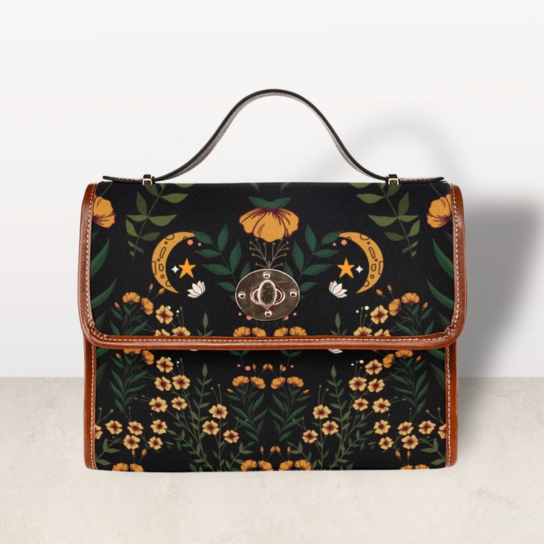 Cottagecore Witch Floral Satchel Handbag Boho Hippie Charm