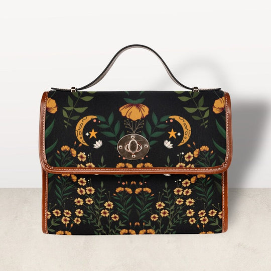 Cottagecore Witch Floral Witchy Satchel Handbag For Boho Hippies
