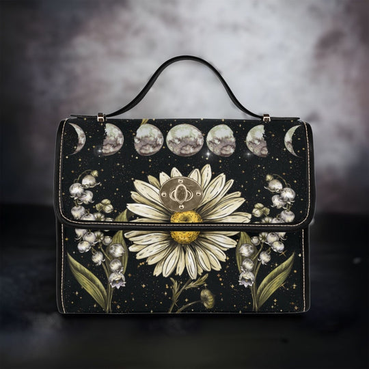 Cottagecore Daisy Moon Witch Satchel Handbag Boho Hippie Charm
