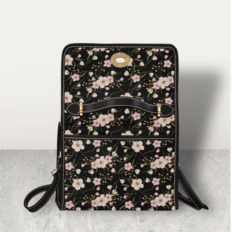 Sakura Blossom Boho Cottagecore Witchy Satchel Handbag For Boho Hippies