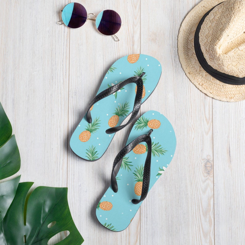 hippieartzone - Pineapples Flip Flops.