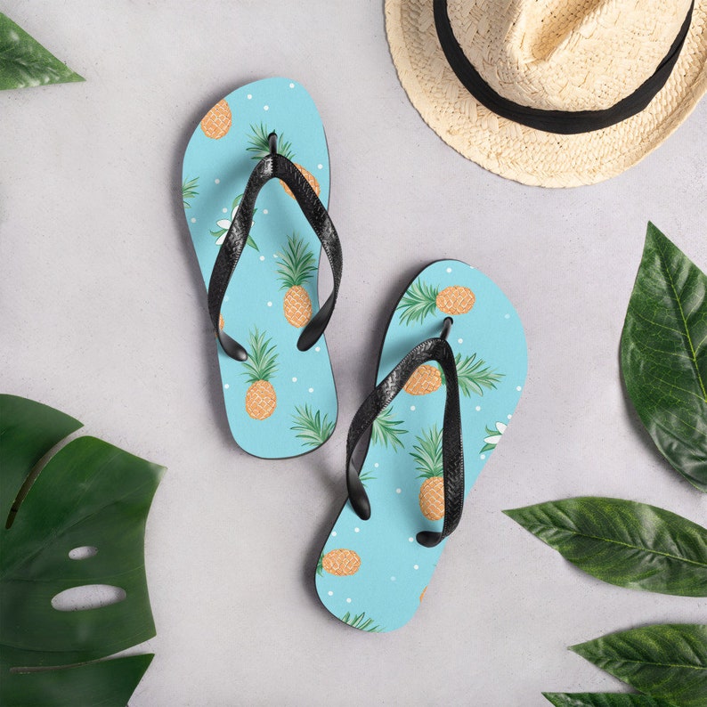 hippieartzone - Pineapples Flip Flops.