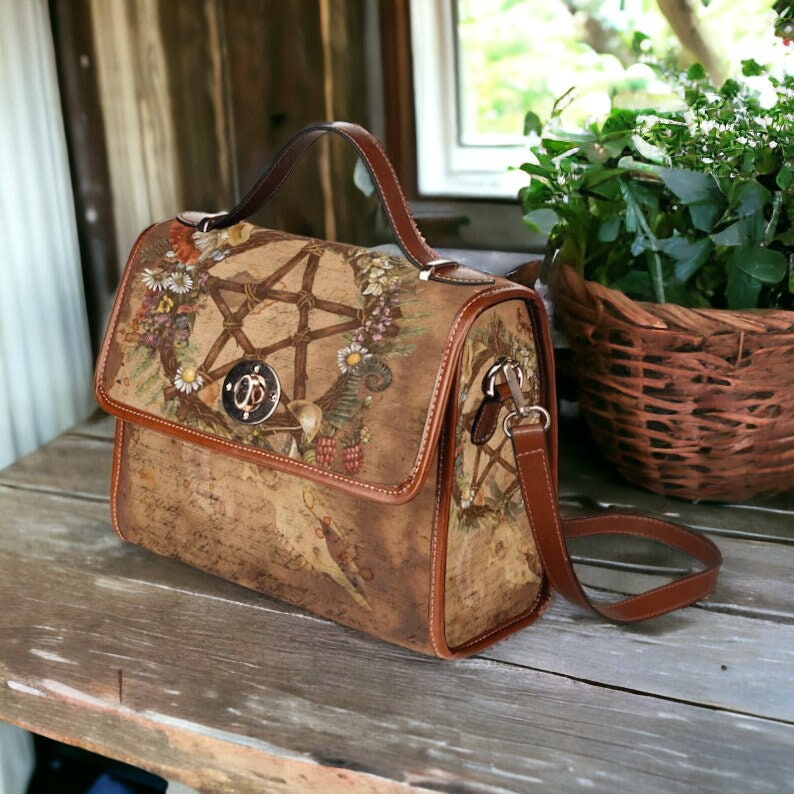 Faecore Goblincore Witchcore Retro Satchel Handbag For Boho Hippie