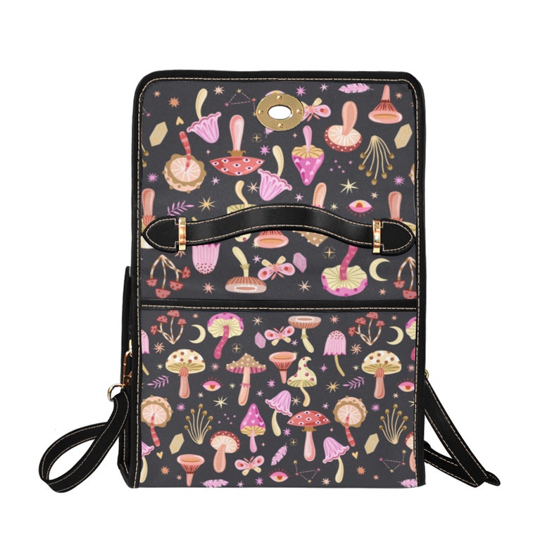 Cottagecore Trippy Mushroom Satchel Handbag Boho Hippie Style