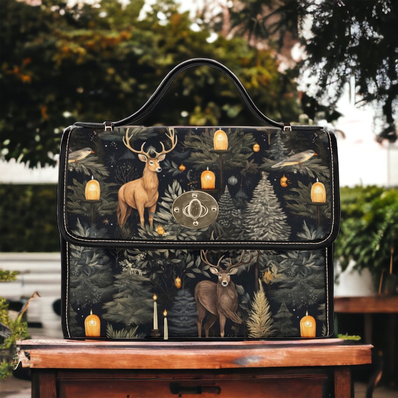 Cottagecore Animal Forest Witchy Satchel Handbag For Boho Hippies