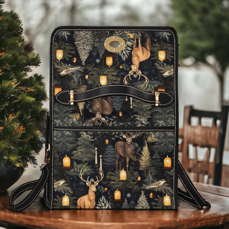 Cottagecore Animal Forest Witchy Satchel Handbag For Boho Hippies