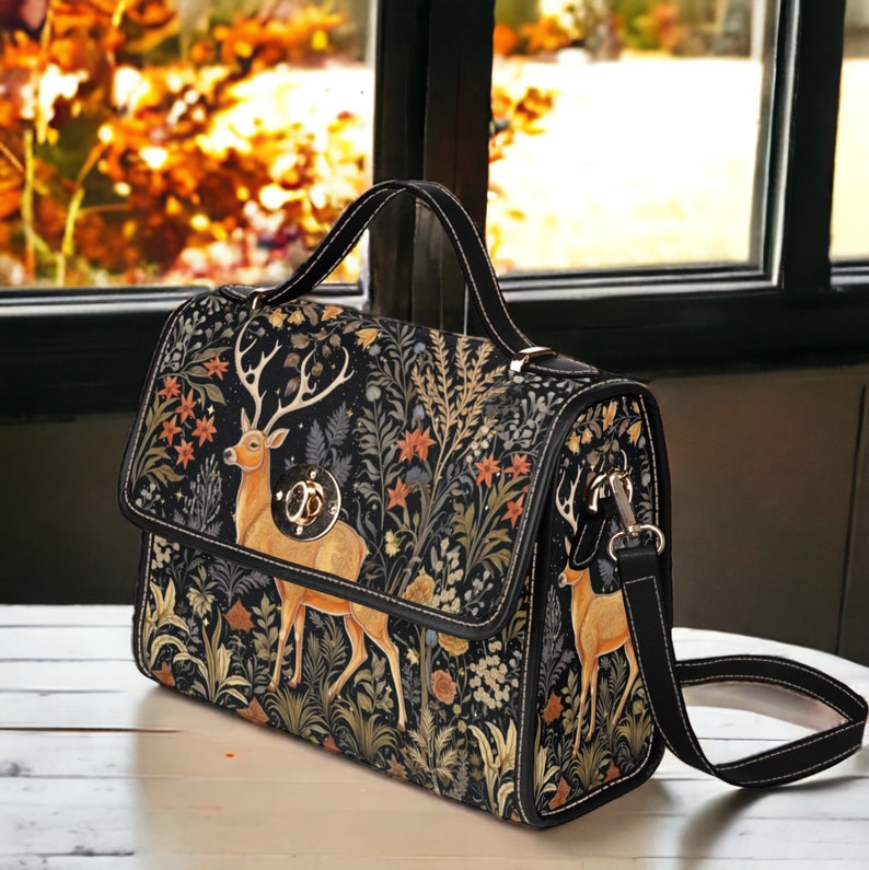 Cottagecore Nature Forest Satchel Handbag Boho Hippie Style