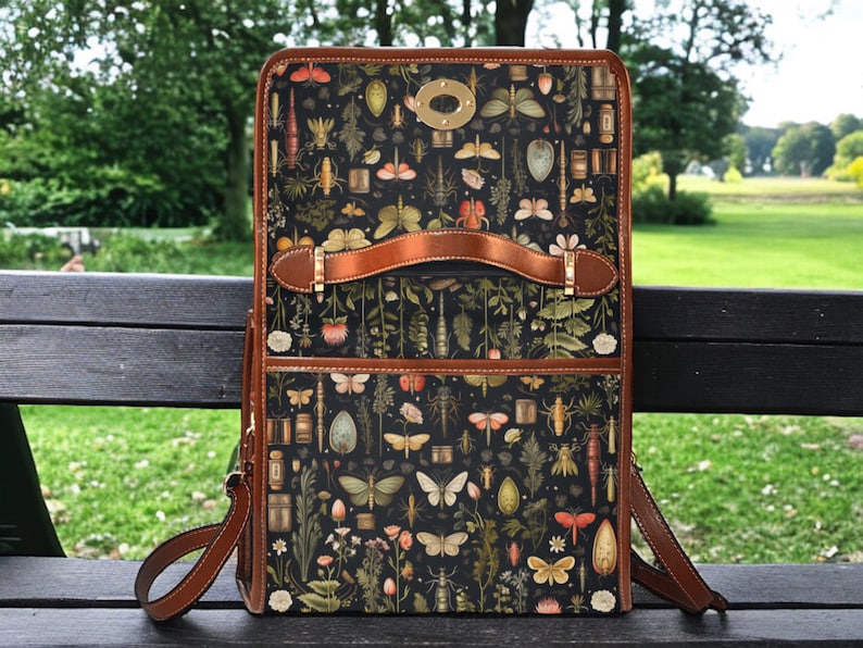 Cottagecore Floral Pink Birds Nature Witchy Satchel Handbag For Boho Hippies