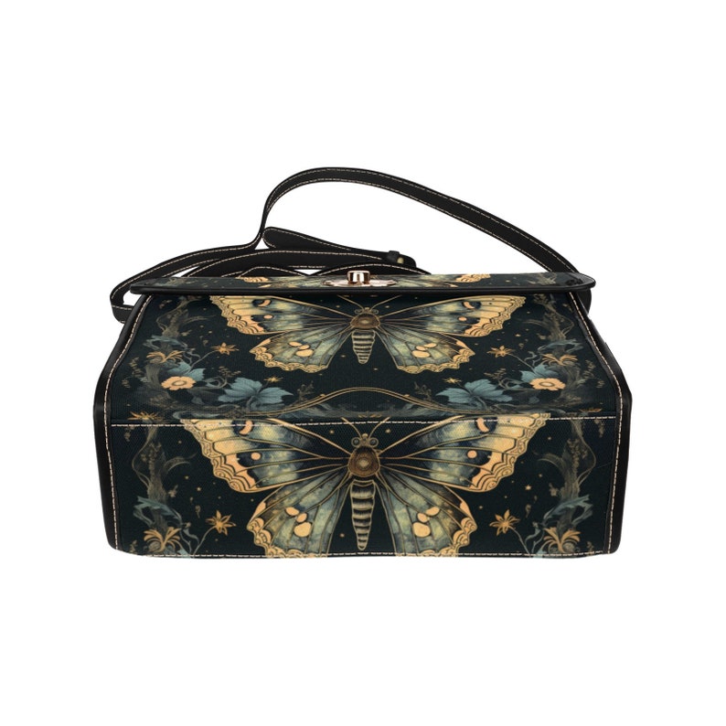 Moth Whimsigoth Dark Witchy Satchel Bag For Boho Hippie