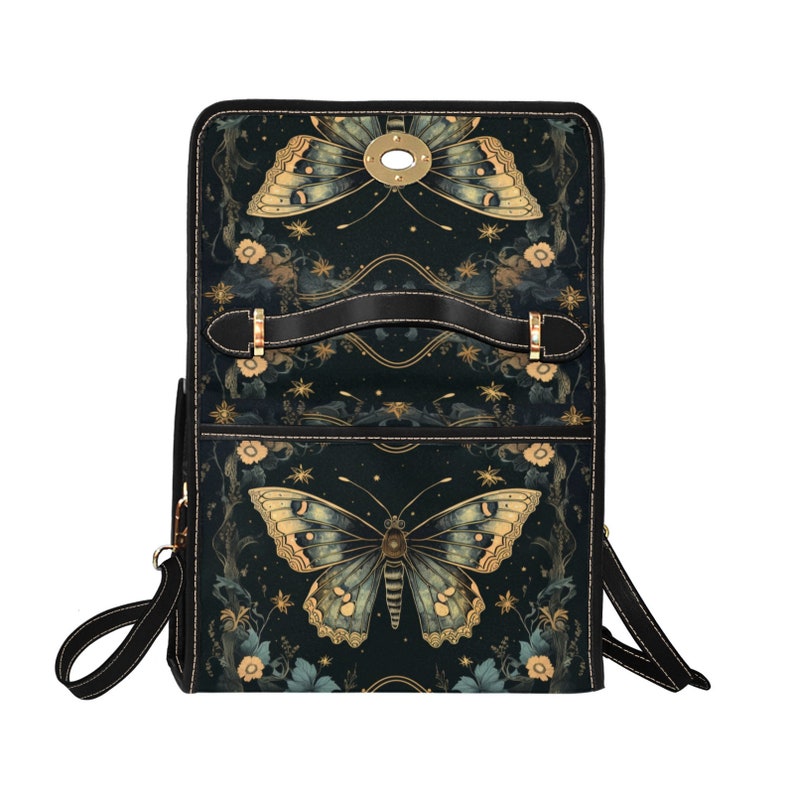 Moth Whimsigoth Dark Witchy Satchel Bag For Boho Hippie