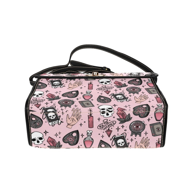 Pink Kawaii Cute Witch Potions Canvas Satchel Bag For Hippie