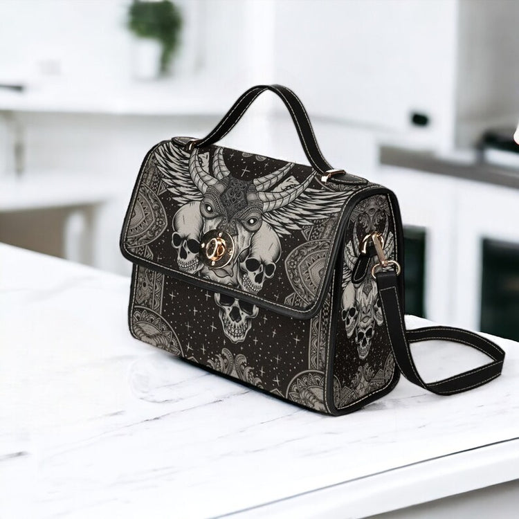 Skull Goth Witchy Satchel Bag For Hippie